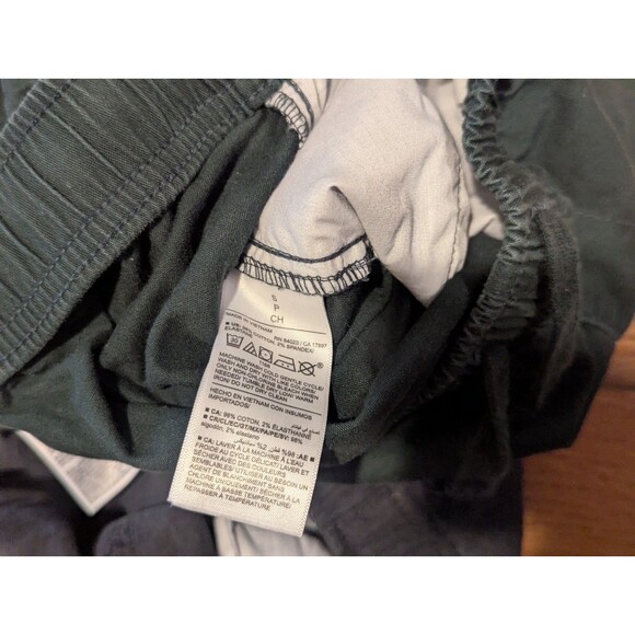 Bundle of 2 - Black Linen Blend & Green Cotton Blend Pull On Jogger Shorts - Picture 4 of 9